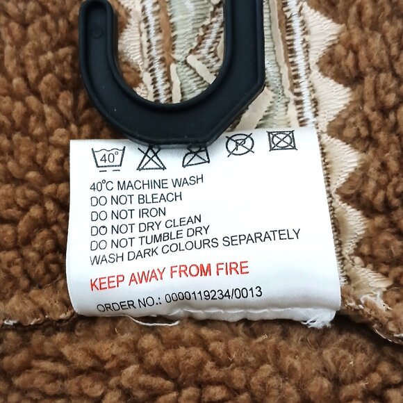 Vintage Alibi Embroidered Suede & Fur Aztec Print Waistcoat Vest Jacket Size 13 - Picture 8 of 10